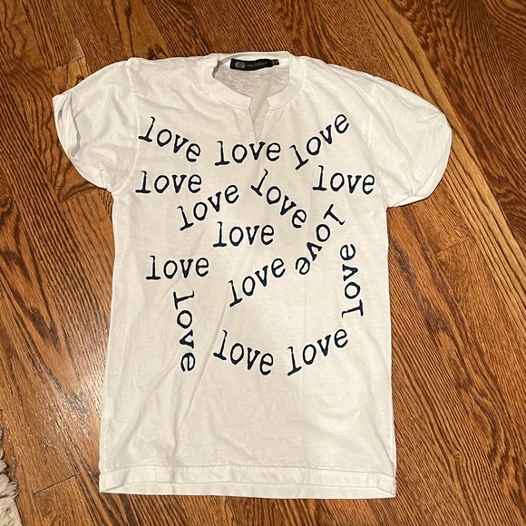 JET by John Eshaya Love V-Neck Tee Shirt Size P/S - Picture 1 of 3